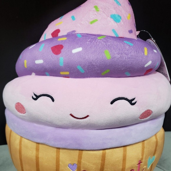 Squishmallows 2022 Kimmie the Cupcake Valentine Squad 12" Plush Toy Purple NWT - Picture 12 of 12
